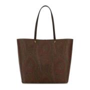 Canvas Essential Shopping Bag Etro , Brown , Dames