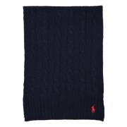 Klassieke Kabelsjaal Navy Hunter Ralph Lauren , Blue , Dames