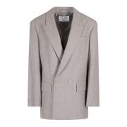 Flanellen Double-Breasted Blazer Filippa K , Gray , Dames