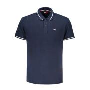 Blauw Polo Met Korte Mouwen Geborduurd Logo Tommy Hilfiger , Blue , He...