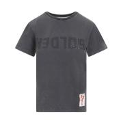 Antraciet Katoenen T-shirt Golden Goose , Gray , Dames