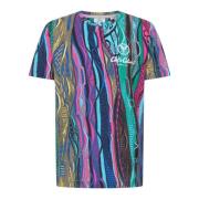 Uniek Alloverprint T-Shirt Carlo Colucci , Multicolor , Heren