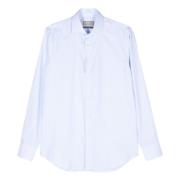 Impeccabile Katoenen Overhemd Canali , Blue , Heren