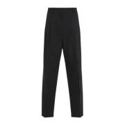 Blauwe Wolmix Stijlvolle Broek TotêMe , Black , Dames