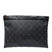 Pre-owned Canvas clutches Louis Vuitton Vintage , Black , Dames