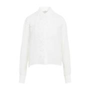 Witte Zijden Overhemd Elegante Stijl Ermanno Scervino , White , Dames