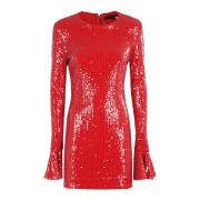 Glinsterende Mini Jurk Rotate Birger Christensen , Red , Dames