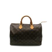 Pre-owned Canvas handbags Louis Vuitton Vintage , Brown , Dames