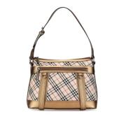 Pre-owned Canvas shoulder-bags Burberry Vintage , Beige , Dames