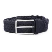 Italiaanse Suede Riem, Designers Code Kb00440 Canali , Blue , Heren