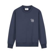 Bloemen Crewneck Poster Olaf Hussein , Blue , Heren