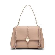 Stijlvolle Leren Tas voor Vrouwen Chloé , Beige , Dames