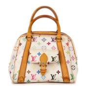 Pre-owned Canvas handbags Louis Vuitton Vintage , White , Dames