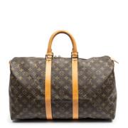 Pre-owned Coated canvas handbags Louis Vuitton Vintage , Brown , Dames