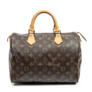 Pre-owned Coated canvas handbags Louis Vuitton Vintage , Brown , Dames