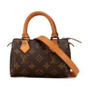 Pre-owned Canvas handbags Louis Vuitton Vintage , Brown , Dames