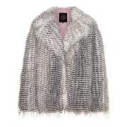 Grijze Faux Fur Coat Monica Cesare Gaspari , Gray , Dames