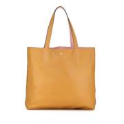 Pre-owned Leather totes Hermès Vintage , Yellow , Dames