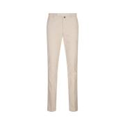 Slim Fit Corduroy Broek Wit Incotex , White , Heren