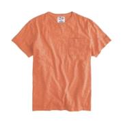 Heren Linnen T-shirt Diverse Effen Kleuren MC2 Saint Barth , Orange , ...