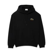 Hoodie Loose Fit Zwart Lacoste , Black , Heren