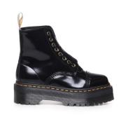 Vegan Ronde Zwarte Laarzen Dr. Martens , Black , Dames