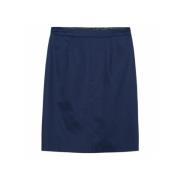 Satin Stretch Rok Gant , Blue , Dames