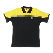 Polo met korte mouwen in zwart/mosterd Sergio Tacchini , Black , Heren