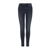 Blauwe Skinny Fit Denim Jeans Armani Exchange , Blue , Dames