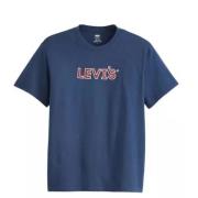 Relaxed Fit Gewatteerd T-shirt voor mannen Levi's , Blue , Heren