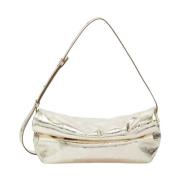 Platina Crossbody Tas Rollup Stijl Jil Sander , Gray , Heren