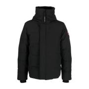 Zwarte Gewatteerde Gewatteerde Jas met Capuchon Canada Goose , Black ,...