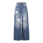 Wijde Pijp Jeans Icon Denim , Blue , Dames