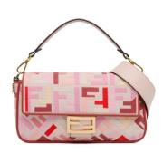 Pre-owned Canvas shoulder-bags Fendi Vintage , Pink , Dames