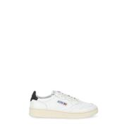 Witte Leren Sneakers met Ademende Details Autry , White , Heren