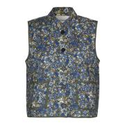 Gewatteerde Blauwe Vest met All-Over Print Lollys Laundry , Multicolor...