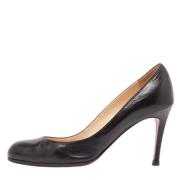 Pre-owned Leather heels Christian Louboutin Pre-owned , Black , Dames