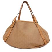 Pre-owned Canvas gucci-bags Gucci Vintage , Beige , Dames