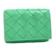 Pre-owned Leather wallets Bottega Veneta Vintage , Green , Dames