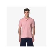 Stijlvolle T-shirt en Polo Collectie K-Way , Pink , Heren