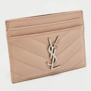 Pre-owned Leather wallets Yves Saint Laurent Vintage , Pink , Dames