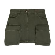 Minirok Cargo Denim Barrow , Green , Dames