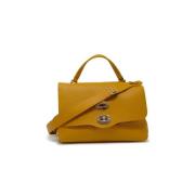 Gele leren handtas Postina Centauro Zanellato , Yellow , Dames