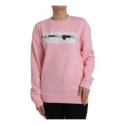 Roze Logo Print Sweater Philippe Model , Pink , Dames