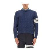 Gestreepte wollen trui Thom Browne , Blue , Heren