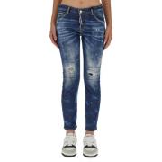 Cool Girl Fit Denim Jeans Dsquared2 , Blue , Dames