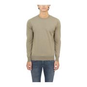 Wollen Crew Neck Trui Paolo Pecora , Beige , Heren