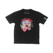 Zwarte Tongue Print Tee Korte Mouw Vision OF Super , Black , Heren