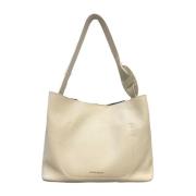 Kleine Bucket Tas met Ritssluiting Borbonese , White , Dames