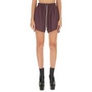 Zijde Blend Acetaat Shorts Gemaakt in Italië Rick Owens , Purple , Dam...